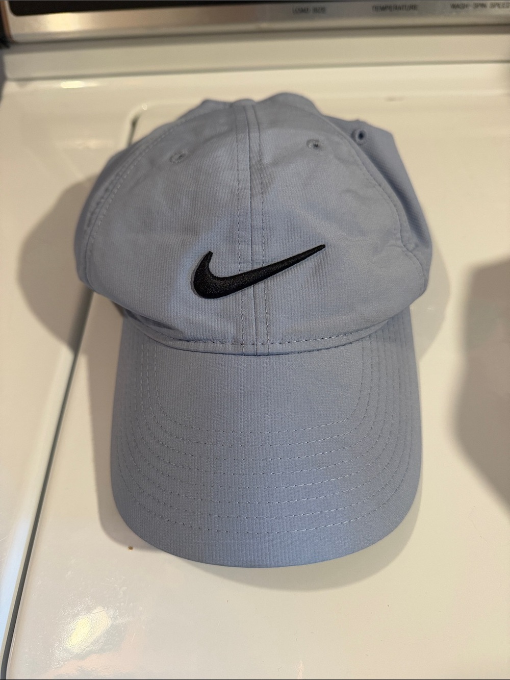 Nike Light Blue Baseball Cap with Black Swoosh - Men's